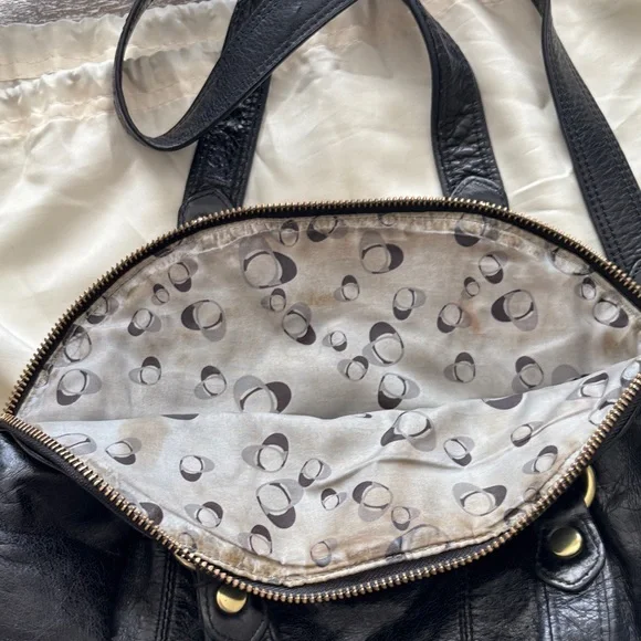 Y2K COACH Poppy Hand Bag Leather Black w/ Shoulder Strap - Picture 2 of 8